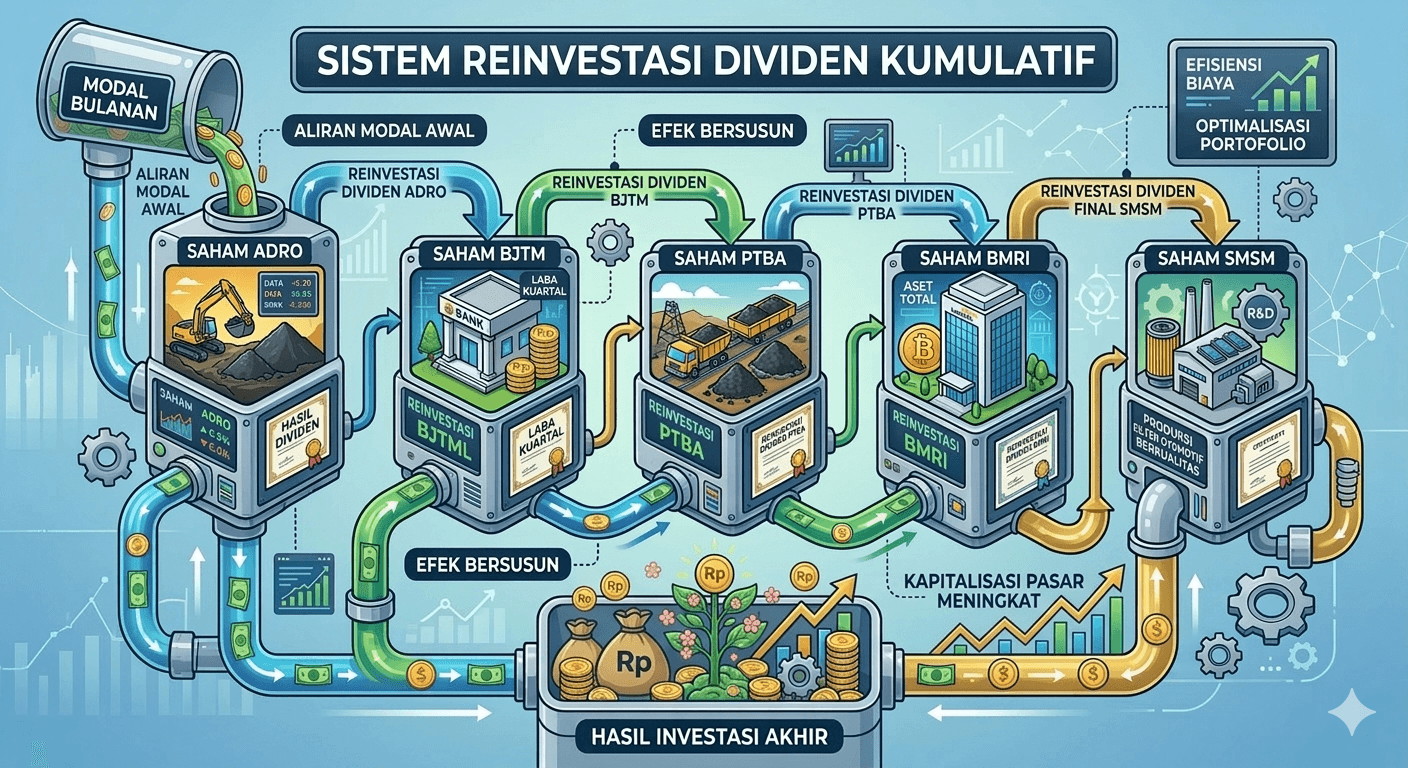 Grafik yang menunjukkan pertumbuhan investasi dari waktu ke waktu
